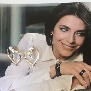 Vintage 14 k gold post Monet silver earrings